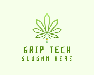 Modern Tech Marijuana logo design