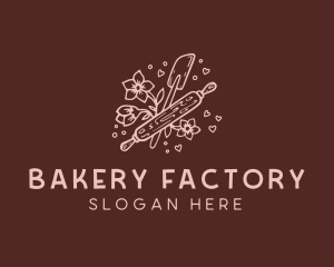 Spatula Flower Bakery logo design