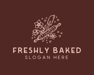 Spatula Flower Bakery logo design