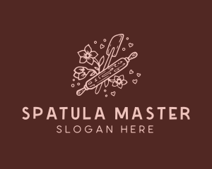 Spatula Flower Bakery logo design