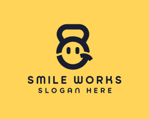 Kettlebell Fitness Smile logo design