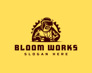 Welder Industrial Welding logo design