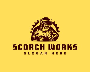 Welder Industrial Welding logo design