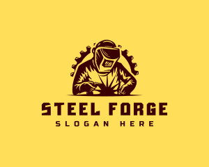 Welder Industrial Welding logo design