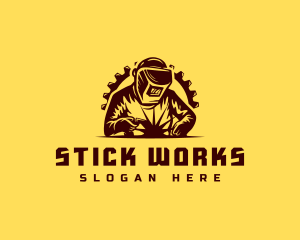 Welder Industrial Welding logo design