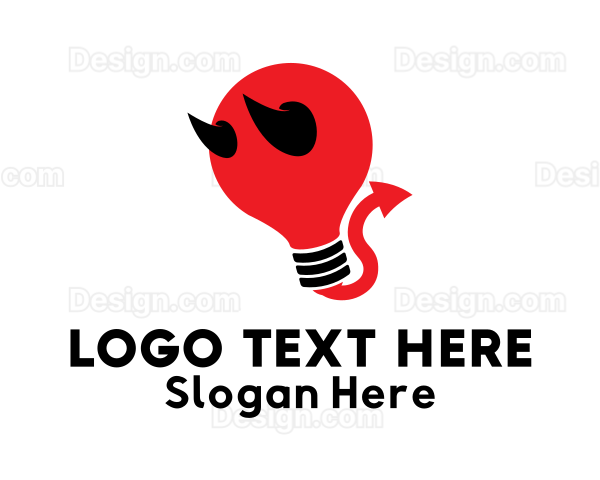 Demon Light Bulb Logo