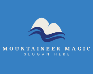 Snowy Mountain River logo design