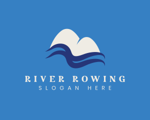 Snowy Mountain River logo design