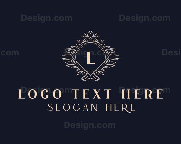 Wedding Planner Stylish Wreath Logo