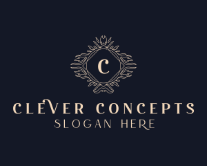 Wedding Planner Stylish Wreath logo