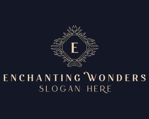 Wedding Planner Stylish Wreath logo design