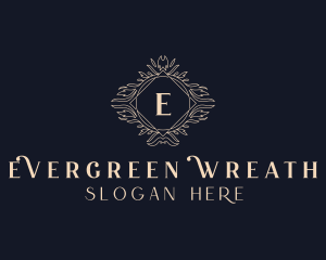 Wedding Planner Stylish Wreath logo design