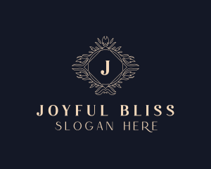 Wedding Planner Stylish Wreath logo design