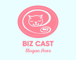 Pink Sleepy Cat logo