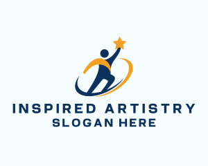 Human Star Goal logo design