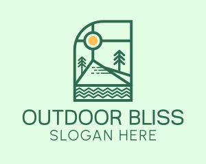 Nature Camping Site  logo design