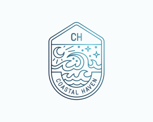 Ocean Wave Resort logo design