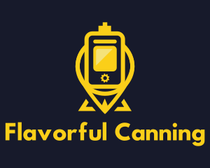 Yellow Pin Vaping logo design