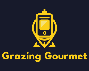 Yellow Pin Vaping logo design