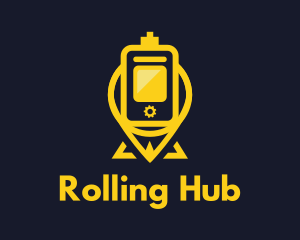 Yellow Pin Vaping logo design