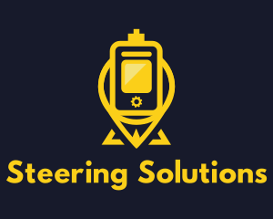 Yellow Pin Vaping logo design