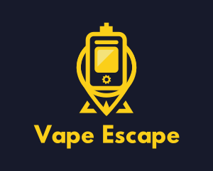 Yellow Pin Vaping logo design