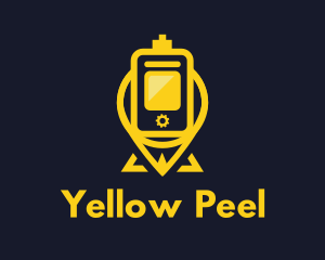 Yellow Pin Vaping logo design