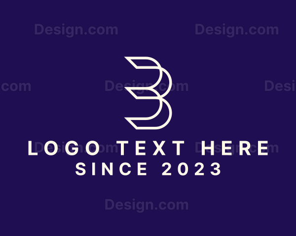 Simple Minimalist Letter B Logo