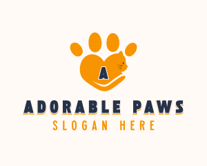 Feline Cat Tail logo design