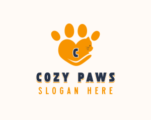 Feline Cat Tail logo design