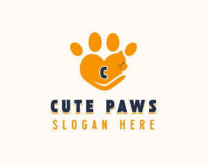 Feline Cat Tail logo design