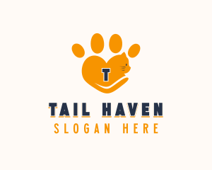 Feline Cat Tail logo design