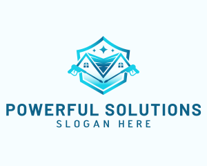 House Clean Pressure Wash logo design