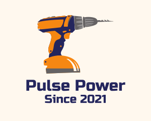 Construction Power Drill logo design