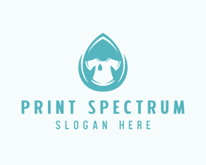 Water Droplet Shirt Laundromat logo design