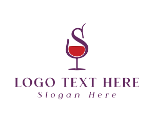 Wine Bar Letter S logo