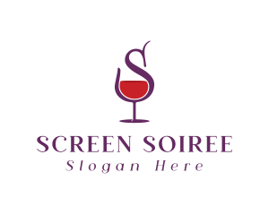 Wine Bar Letter S logo design