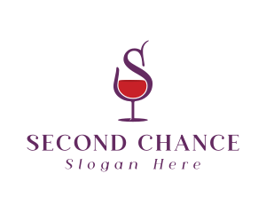 Wine Bar Letter S logo design