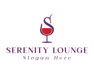 Wine Bar Letter S logo design