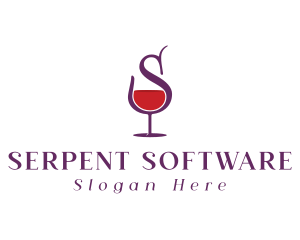 Wine Bar Letter S logo design