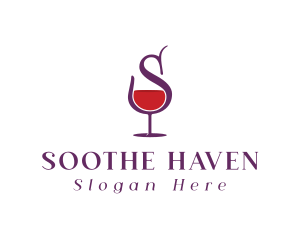 Wine Bar Letter S logo design