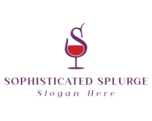 Wine Bar Letter S logo design