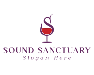 Wine Bar Letter S logo design