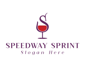 Wine Bar Letter S logo design