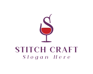 Wine Bar Letter S logo design