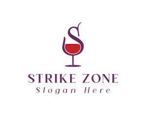 Wine Bar Letter S logo design