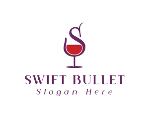 Wine Bar Letter S logo design