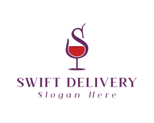 Wine Bar Letter S logo design