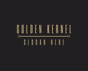 Premium Golden Brand logo design