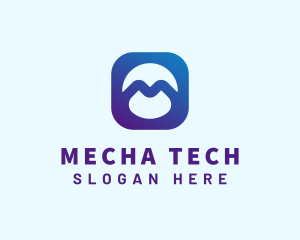 Tech App Letter M logo design